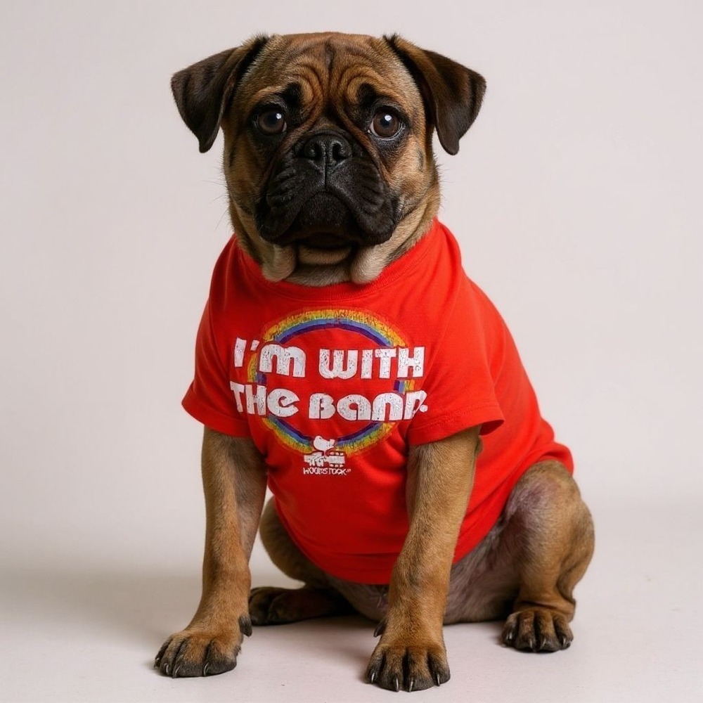 Blended Collection Dog Apparel Clothes Woodstock Dog Shirt T-shirt Size M Pink